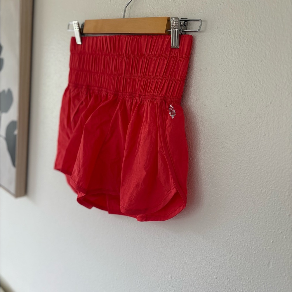 Free People High-Waist Athletic Shorts - Coral - Picture 3 of 6